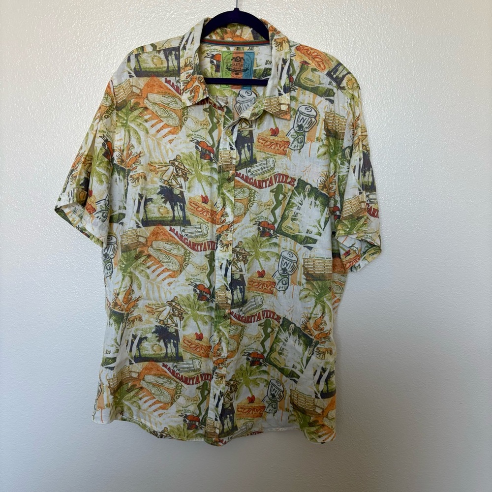 Margaritaville Multicolor Casual Button Down Shirt
